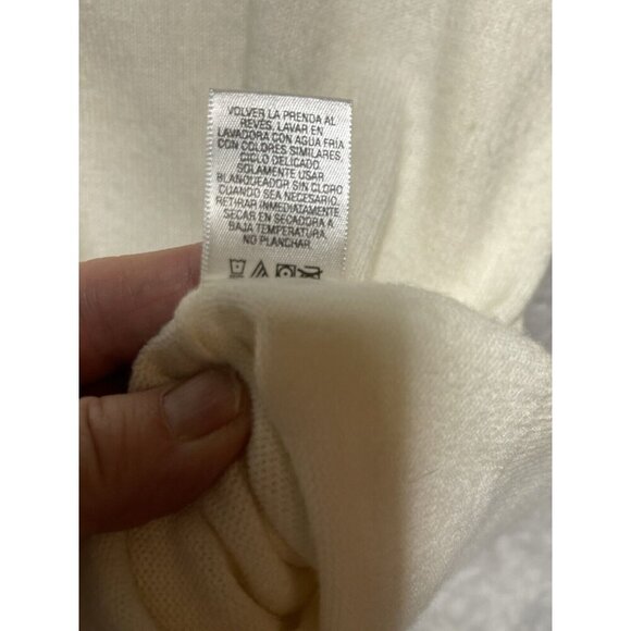 Vintage Classic Elements Cream Ivory Cardigan Sweater Pearl Buttons Womens XL - Picture 9 of 12